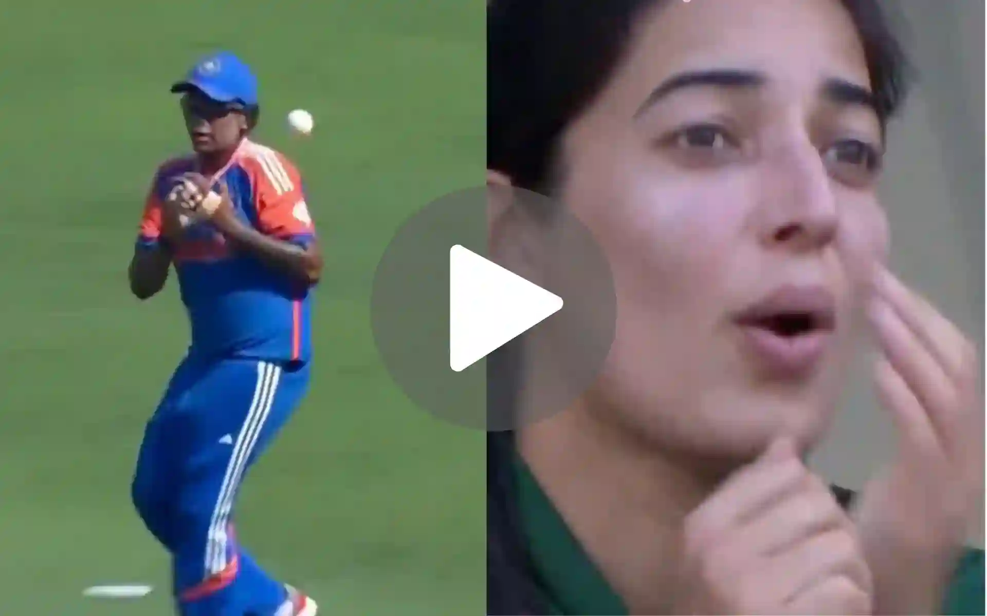 [Watch] Aliya Riaz's Golden Reaction As Asha Sobhana Drops An Easy Catch In IND vs PAK T20 World Cup 2024 Clash